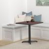 Flash Furniture 30” Square Mahogany Laminate Table Top with 22” x 22” Table Height Base(Mahogany)