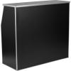 Flash Furniture 4′ Folding Portable Event Bar with Top and Middle Shelves, Mobile Laminate Foldable Bar for Parties and Events, White(Black)