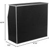 Flash Furniture 4′ Folding Portable Event Bar with Top and Middle Shelves, Mobile Laminate Foldable Bar for Parties and Events, White(Black Marble)