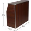 Flash Furniture 4′ Folding Portable Event Bar with Top and Middle Shelves, Mobile Laminate Foldable Bar for Parties and Events, White(Walnut Woodgrain)
