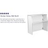 Flash Furniture 4′ Folding Portable Event Bar with Top and Middle Shelves, Mobile Laminate Foldable Bar for Parties and Events, White(White)
