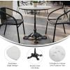 Flash Furniture Acadia 31.25″ Round Indoor Outdoor Dark Brown Tabletop with Black Bistro Base, Scratch, Heat & UV Resistant, Seamless TopGuard HPL Top and Edge(White Faux Marble/Black Base)