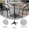 Flash Furniture Acadia 31.25″ Round Indoor Outdoor Dark Brown Tabletop with Black Bistro Base, Scratch, Heat & UV Resistant, Seamless TopGuard HPL Top and Edge(Gray Faux Concrete/Black Base)