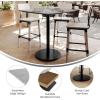 Flash Furniture Acadia 36″ Square Indoor Gray Faux Concrete Tabletop with 24″ Round Black Bar Height Base, Seamless TopGuard HPL Top and Edge(Gray Faux Concrete/Black Base)