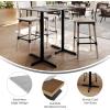 Flash Furniture Acadia 48″ x 30″ Indoor Gray Faux Concrete Tabletop with Dual 22″ x 30″ Black Bar Height Crisscross Bases, Seamless TopGuard HPL Top and Edge(Gray Faux Concrete/Black Base)