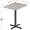 Flash Furniture Graniss 24” x 30” Rectangular Mahogany Laminate Table Top with 22” x 22” Table Height Base(Grey)