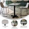 Flash Furniture Graniss 24” x 30” Rectangular Mahogany Laminate Table Top with 22” x 22” Table Height Base(Grey)