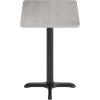 Flash Furniture Graniss 24” x 30” Rectangular Mahogany Laminate Table Top with 22” x 22” Table Height Base(Grey)
