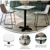 Flash Furniture Graniss 24” x 30” Rectangular Mahogany Laminate Table Top with 22” x 22” Table Height Base(White)