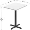 Flash Furniture Graniss 24” x 30” Rectangular Mahogany Laminate Table Top with 22” x 22” Table Height Base(White)