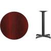 Flash Furniture Graniss 30” Round Walnut Laminate Table Top with 22” x 22” Table Height Base(Mahogany)