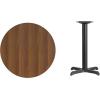 Flash Furniture Graniss 30” Round Walnut Laminate Table Top with 22” x 22” Table Height Base(Walnut)