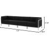 Flash Furniture HERCULES Imagination Series Black LeatherSoft 4 Piece Lounge Set(Black)