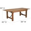 Flash Furniture HERCULES Series 7′ x 40” Antique Rustic Folding Farm Table and Four Bench Set(Antique Rustic)