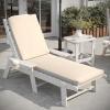 Flash Furniture Lyra Commercial Chase Lounge Patio Cushion, Water-Resistant for Outdoor Use, 3 Inch Foam, Beige(Beige)