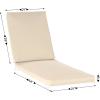 Flash Furniture Lyra Commercial Chase Lounge Patio Cushion, Water-Resistant for Outdoor Use, 3 Inch Foam, Beige(Beige)