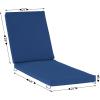 Flash Furniture Lyra Commercial Chase Lounge Patio Cushion, Water-Resistant for Outdoor Use, 3 Inch Foam, Beige(Navy)