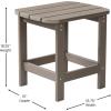 Flash Furniture Monterey Commercial 3-Piece Indoor/Outdoor Adirondack Set, 2 Adjustable HDPE Loungers with Cup Holders, 2-Tier Side Table, All-Weather Use, Brown