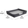 Flash Furniture Orthopedic 44″ x 34″ Fabric and Memory Foam Dog Bed in Gray