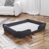 Flash Furniture Orthopedic 44″ x 34″ Fabric and Memory Foam Dog Bed in Gray
