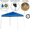 Flash Furniture Otis 8’x8′ Blue Pop Up Event Canopy Tent with Carry Bag and 6-Foot Bi-Fold Folding Table with Carrying Handle – Tailgate Tent Set(Blue)