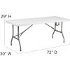 Flash Furniture Otis 8’x8′ Blue Pop Up Event Canopy Tent with Carry Bag and 6-Foot Bi-Fold Folding Table with Carrying Handle – Tailgate Tent Set(Blue)