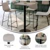 Flash Furniture Stiles 24” x 30” Rectangular Black Laminate Table Top with 18” Round Bar Height Table Base(Grey)
