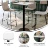 Flash Furniture Stiles 24” x 30” Rectangular Black Laminate Table Top with 18” Round Bar Height Table Base(White)