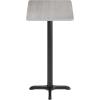 Flash Furniture Stiles 24” x 30” Rectangular Black Laminate Table Top with 22” x 22” Bar Height Table Base(Grey)