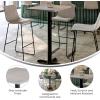 Flash Furniture Stiles 24” x 30” Rectangular Black Laminate Table Top with 22” x 22” Bar Height Table Base(Grey)