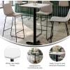 Flash Furniture Stiles 24” x 30” Rectangular Black Laminate Table Top with 22” x 22” Bar Height Table Base(White)