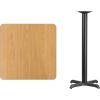 Flash Furniture Stiles 30” Square Black Laminate Table Top with 22” x 22” Bar Height Table Base(Mahogany)