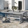 Flash Furniture Tolleson Indoor-Outdoor Adirondack Dining Set, Commercial Grade Recycled HDPE, 72″ Rectangle Dining Table and 6 Chairs with Cupholders, 7 PC, Gray(Grey)