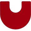 Flash Furniture Wren Mobile 60”W x 66”L Horseshoe Oak Thermal Laminate Activity Table – Standard Height Adjustable Legs(Red)