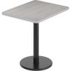 Flash Furniture 24” x 30” Rectangular Black Laminate Table Top with 18” Round Table Height Base(Grey)