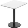 Flash Furniture 24” x 30” Rectangular Black Laminate Table Top with 18” Round Table Height Base(White)