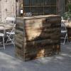 Flash Furniture 4′ Folding Portable Event Bar with Top and Middle Shelves, Mobile Laminate Foldable Bar for Parties and Events, White(Rustic Natural)
