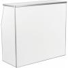 Flash Furniture 4′ Folding Portable Event Bar with Top and Middle Shelves, Mobile Laminate Foldable Bar for Parties and Events, White(White)