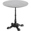 Flash Furniture Acadia 31.25″ Round Indoor Outdoor Dark Brown Tabletop with Black Bistro Base, Scratch, Heat & UV Resistant, Seamless TopGuard HPL Top and Edge(Gray Faux Concrete/Black Base)