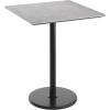 Flash Furniture Acadia 36″ Square Indoor Gray Faux Concrete Tabletop with 24″ Round Black Bar Height Base, Seamless TopGuard HPL Top and Edge(Gray Faux Concrete/Black Base)