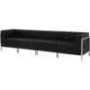 Flash Furniture HERCULES Imagination Series Black LeatherSoft 4 Piece Lounge Set(Black)