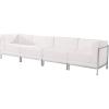 Flash Furniture HERCULES Imagination Series Black LeatherSoft 4 Piece Lounge Set(Melrose White)