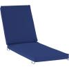 Flash Furniture Lyra Commercial Chase Lounge Patio Cushion, Water-Resistant for Outdoor Use, 3 Inch Foam, Beige(Navy)