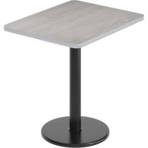 Flash Furniture 24” x 30” Rectangular Black Laminate Table Top with 18” Round Table Height Base(Grey)