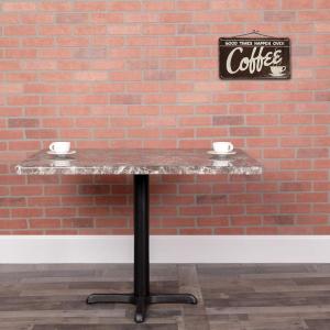Flash Furniture Glenbrook Commercial Grade 24″ x 42″ Rectangular Gray Marble Laminate Table Top