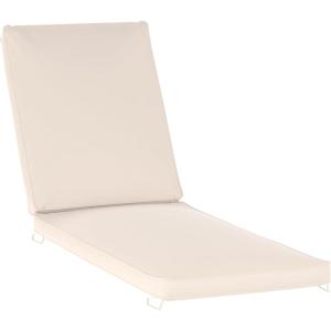Flash Furniture Lyra Commercial Chase Lounge Patio Cushion, Water-Resistant for Outdoor Use, 3 Inch Foam, Beige(Beige)