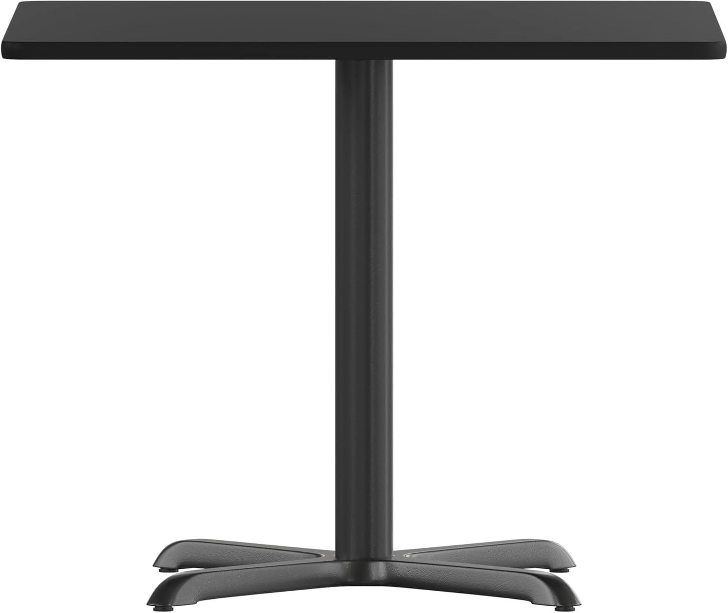 image:imageFlash Furniture 36 Square Mahogany Laminate Table Top with 30 x 30 Table Height BaseBlack