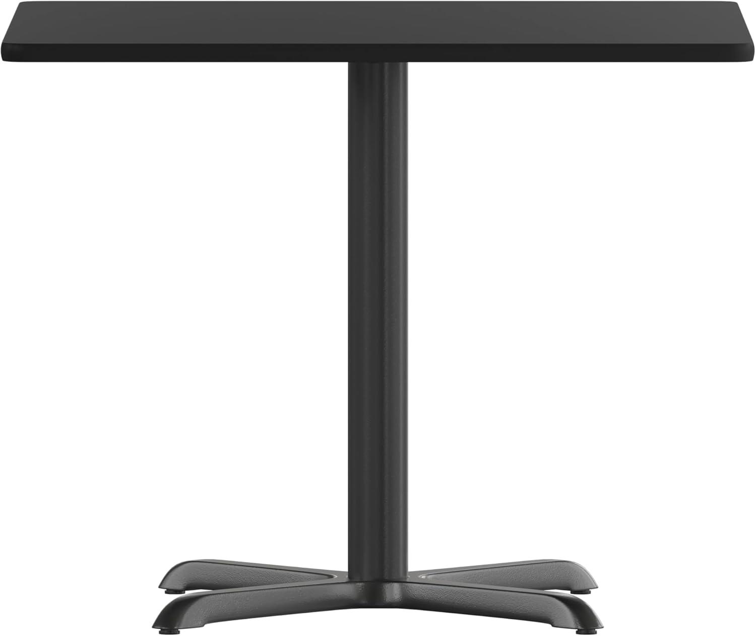 image:imageFlash Furniture 36 Square Mahogany Laminate Table Top with 30 x 30 Table Height BaseBlack
