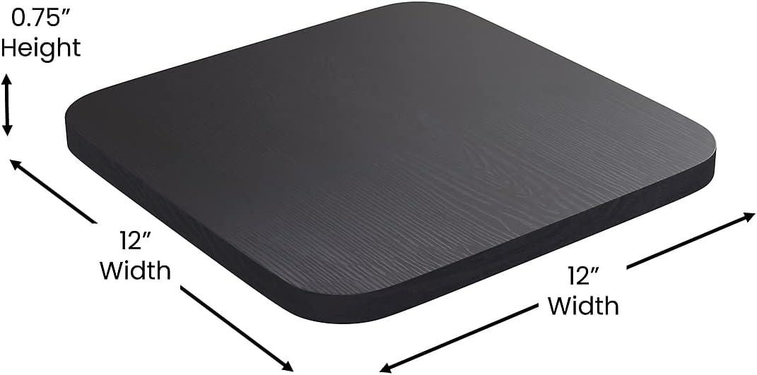 image:imageFlash Furniture Cierra 4 Pack Commercial Indoor Counter Height Stools Gunmetal Galvanized Steel Frame Black AllWeather Poly Resin Seat 24 High Backless