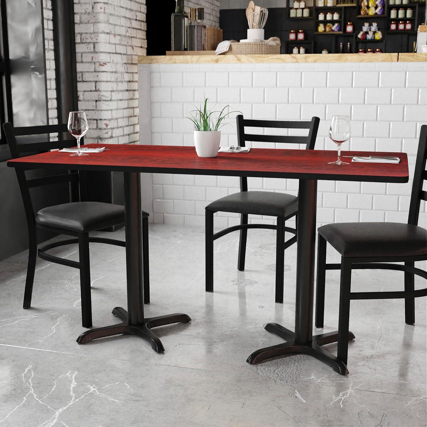image:imageFlash Furniture Graniss 30 x 60 Rectangular Mahogany Laminate Table Top with 22 x 22 Table Height BasesMahogany